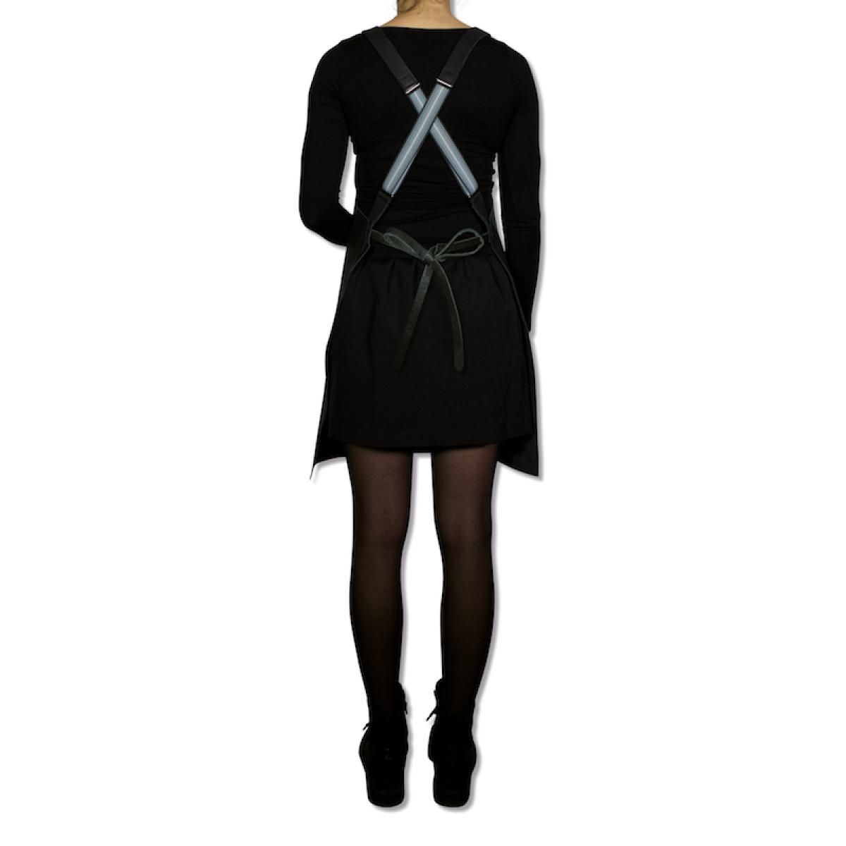 DUTCHDELUXES Suspender Forkle i skinn | Sort