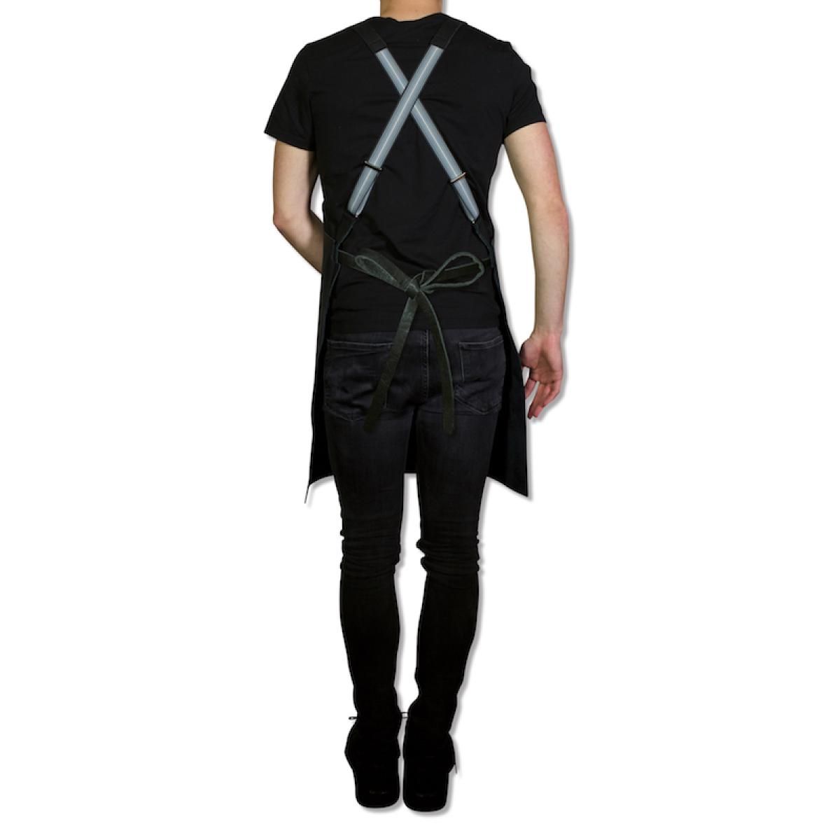 DUTCHDELUXES Suspender Forkle i skinn | Sort
