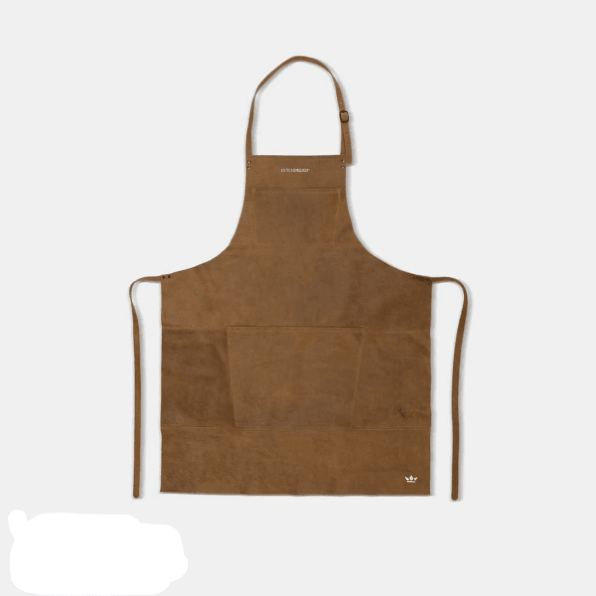 DUTCHDELUXES Skinnforkle i børstet skinn, Vintage Camel