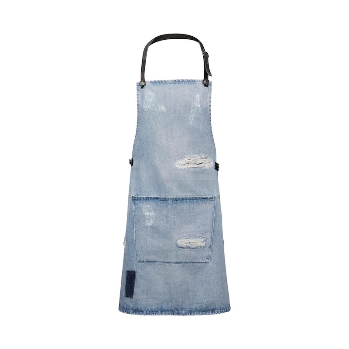 DUTCHDELUXES Grill Forkle i slitt denim | Vasket Indigo