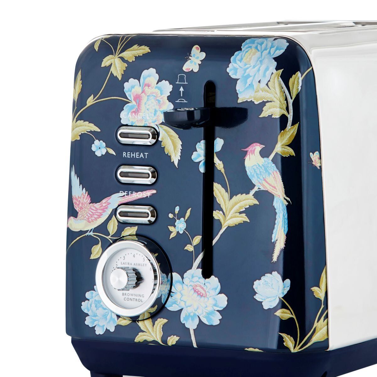 LAURA ASHLEY Brødrister 2-skiver. Blå/Sølv