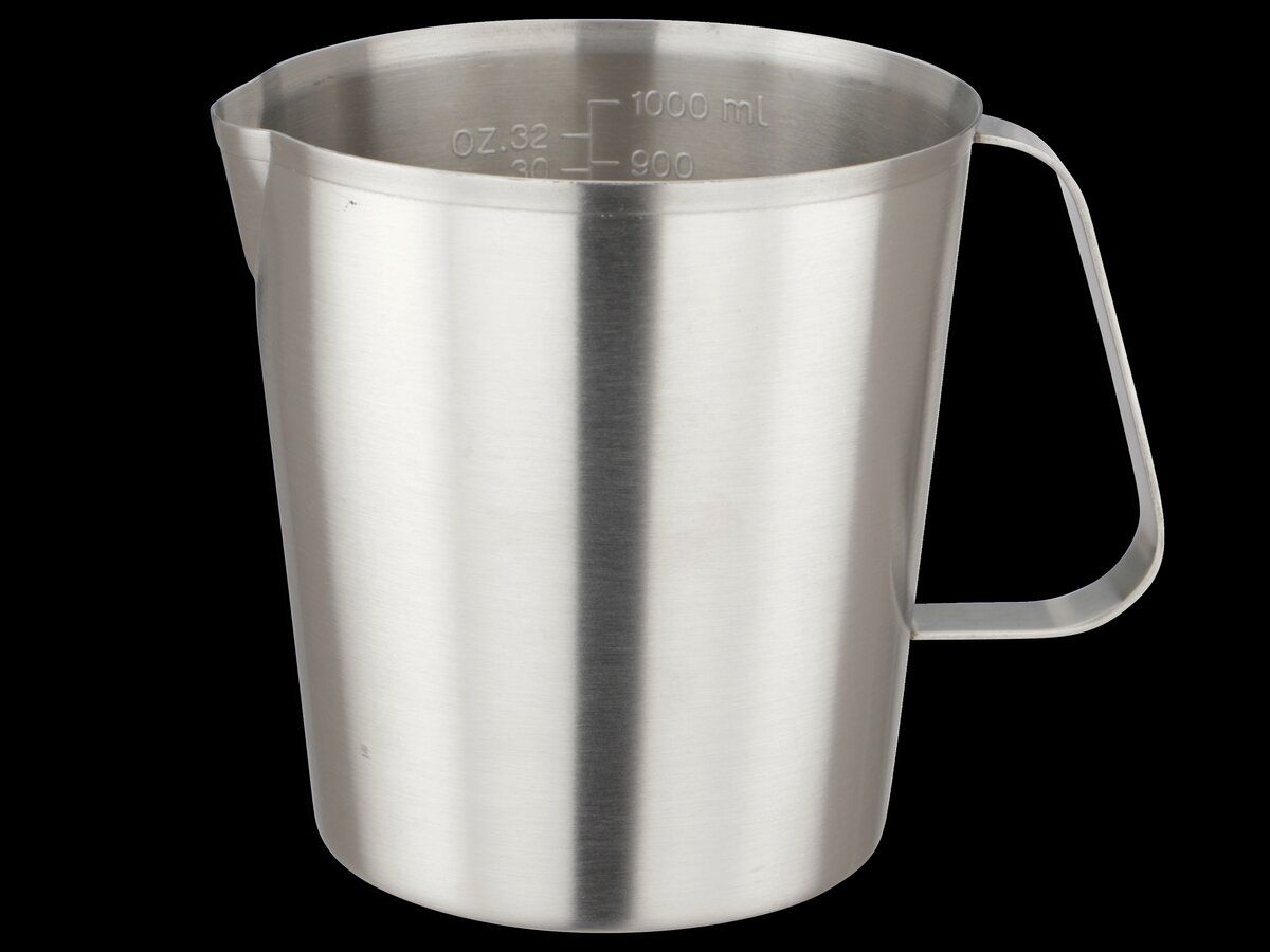 WEIS Målebeger i stål, 1 liter