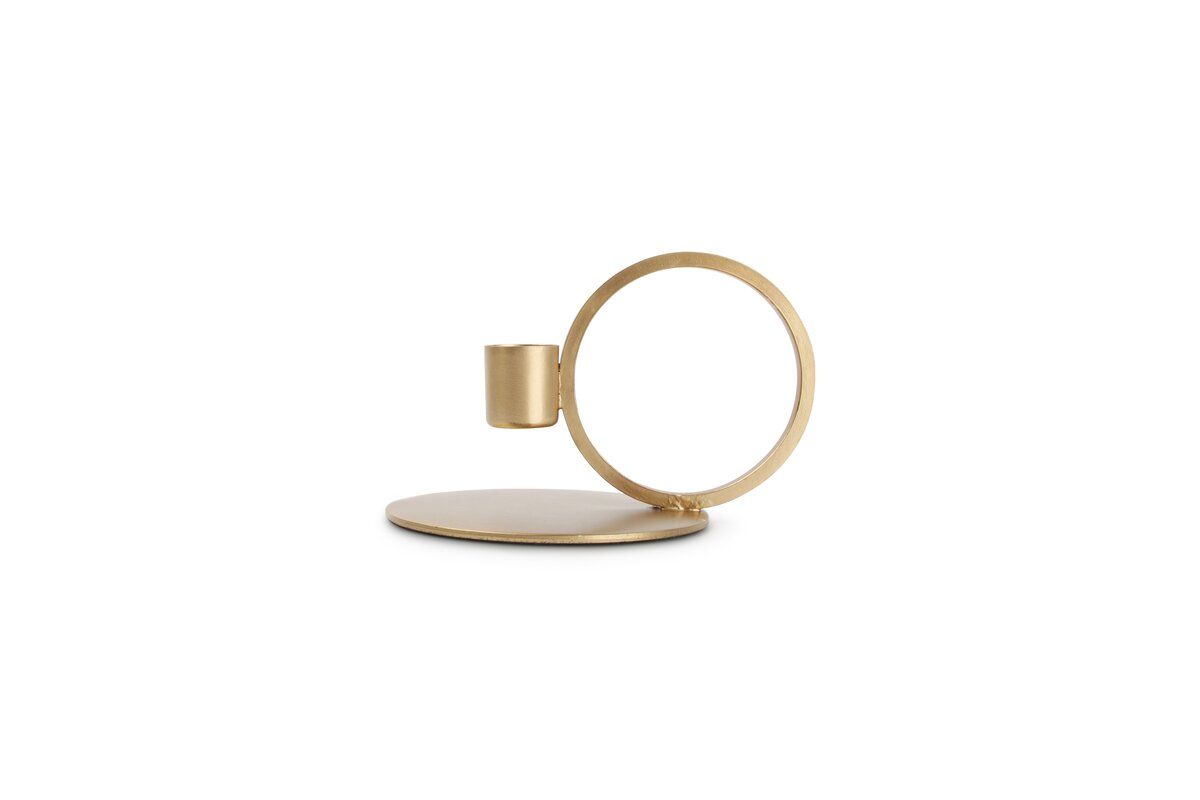 SP COLLECTION Pillar Lysestake 10xH9cm 1 stk, Metal Gold Pillar