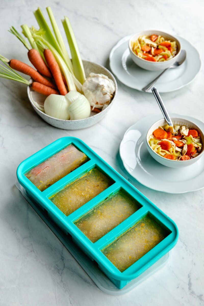 SOUPER CUBES Matoppbevaring i Silikon m/lokk 1-cup, 1pk, Blå
