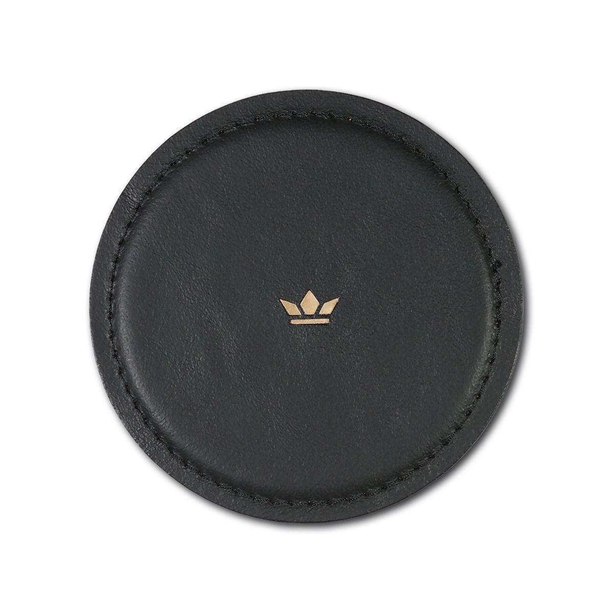 DUTCHDELUXES Drikkebrikke i skinn 4pk, Svart