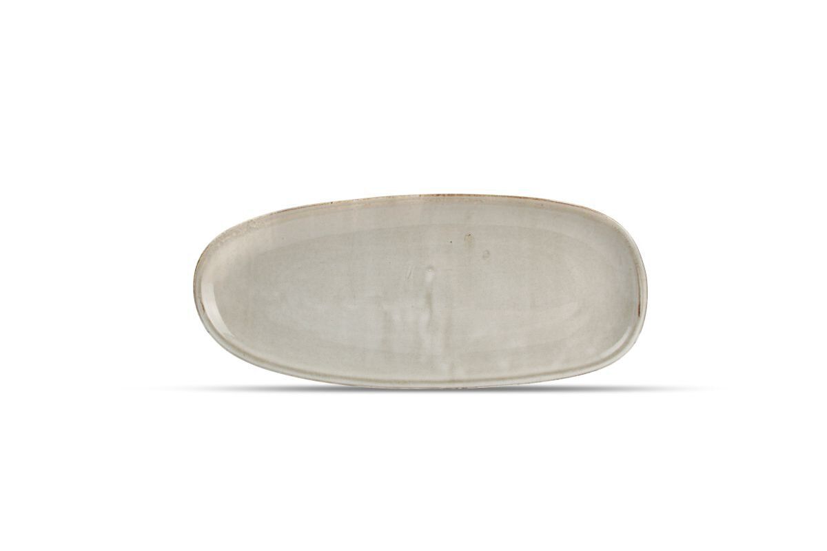 FINE2DINE Ceres Avlang Tallerken 34x14,5cm | Grågrønn