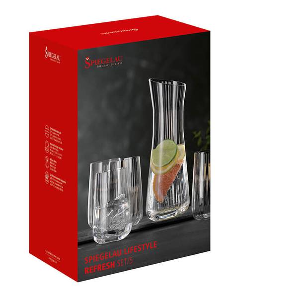 Hovedbilde SPIEGELAU Lifestyle Vannmugge (1,0l) med 4 vannglass