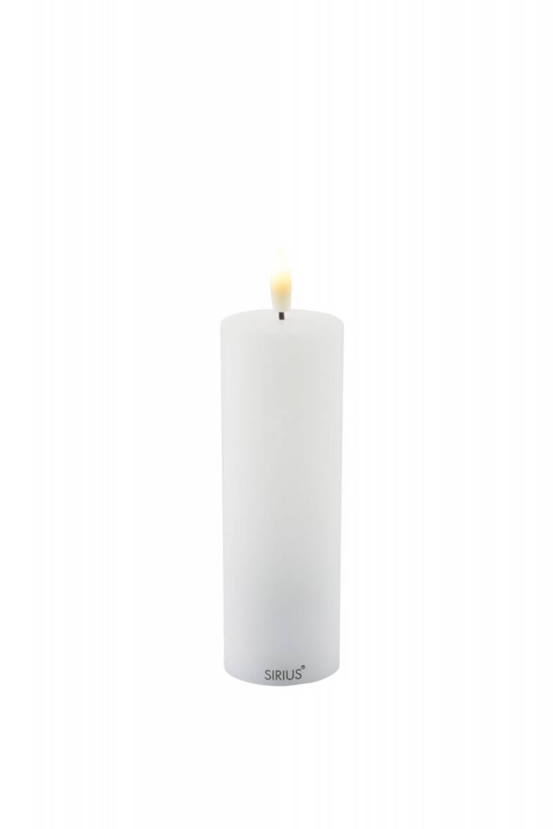 SIRIUS Sille oppladbart lys, Ø5cmx15cm, hvit